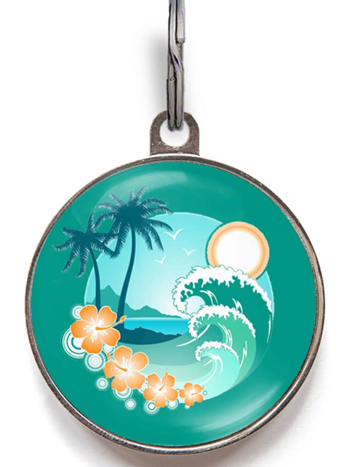 Ride The Waves Smart Pet ID Tag for wholesale by WagATudeTags