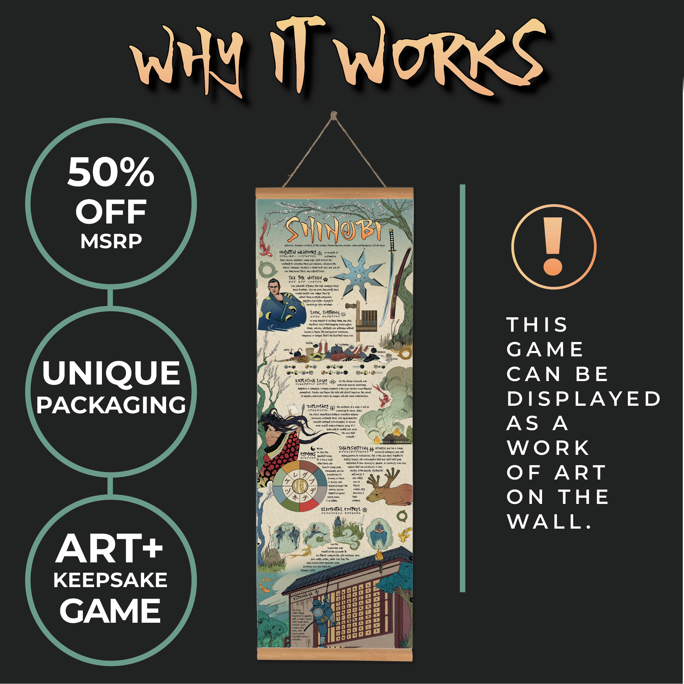 Escape Mail - Wholesale Board Game - Shinobi: The Ninja Scroll - Immersive Puzzle Adventure Game2