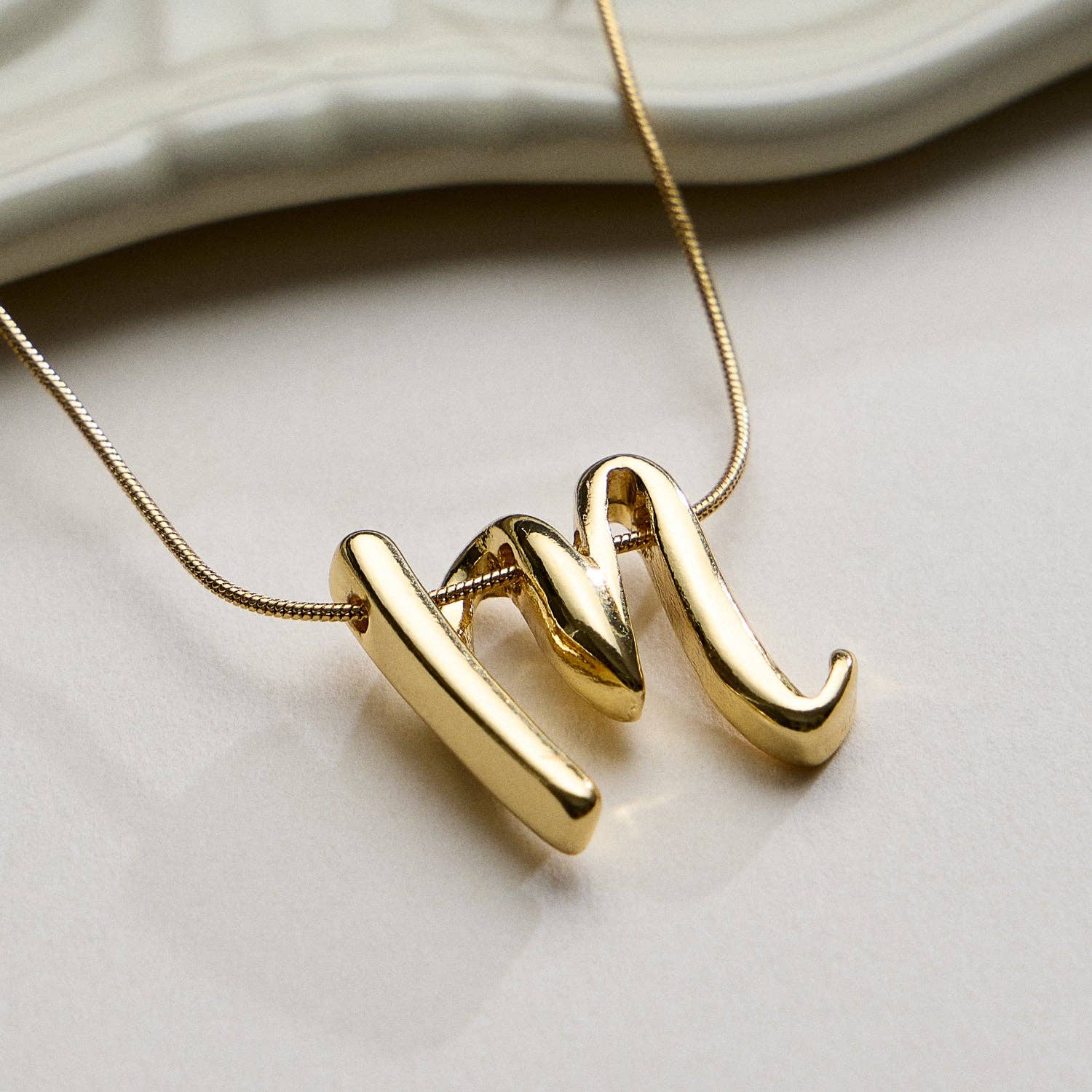 Frem - Wholesale Pendant/Charm Necklace - A Set of 16 Letters Gold Dipped Necklace – Gold & Silver Alphabet Charm Jewelry31