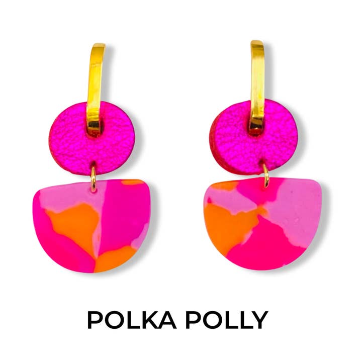 Boucles Délicates Patch Rose Orange pour la vente par Polka Polly