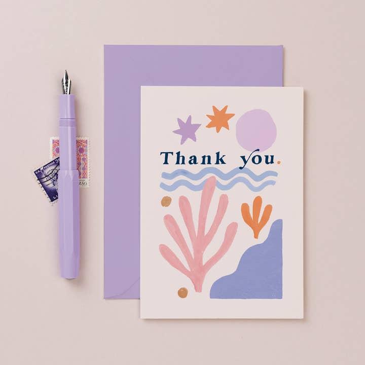 Sister Paper Co. - Wholesale Thank You Card - Shapes Thank You Card | Abstract Rainbow Cards
