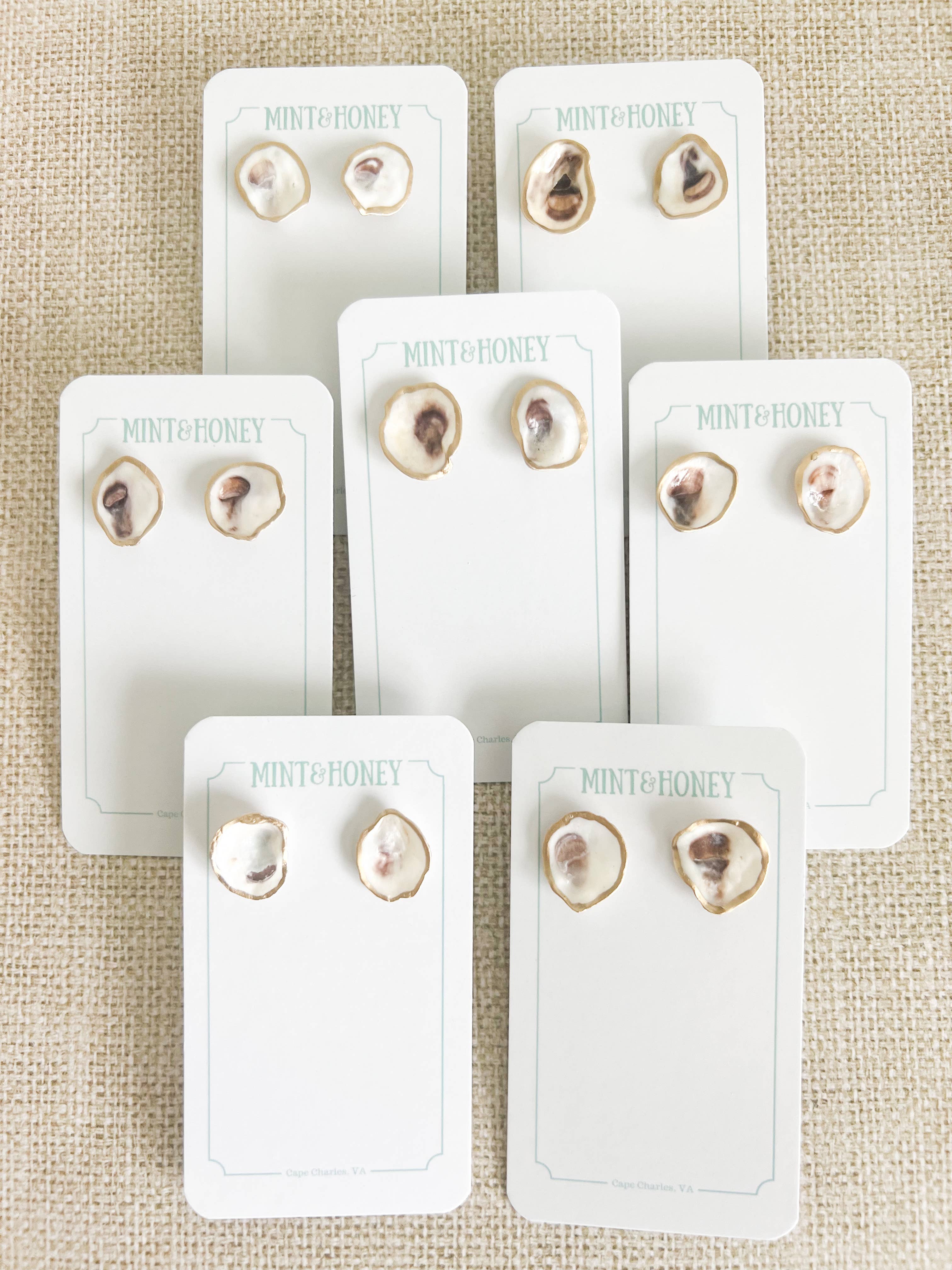 Mint & Honey - Vente Clous d'oreille - Boucles d'oreilles en coquille3