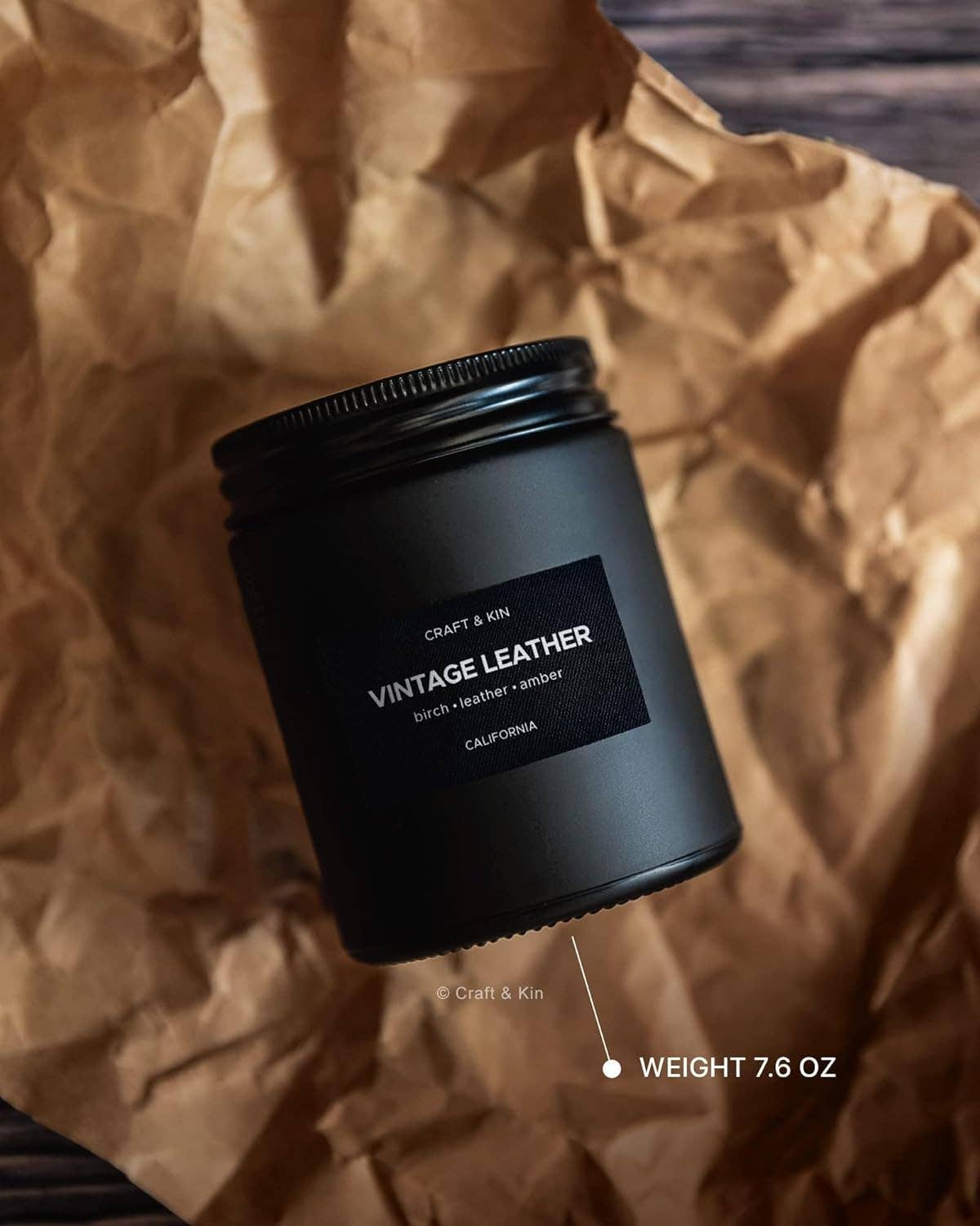 Craft & Kin - Wholesale Jar/Filled Candle - Vintage Leather Candle6