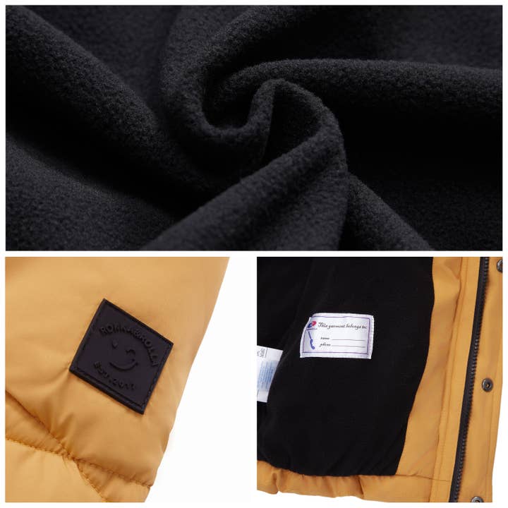 Rokka & Rolla - Wholesale Puffer Jacket - Kids - Boys' Grid Winter Coat Kids' Fleece Lined Jacket33