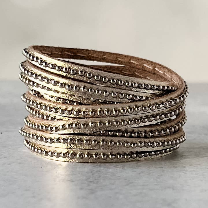 Beads Row Wrap Bracelet in Peace for wholesale by Presh