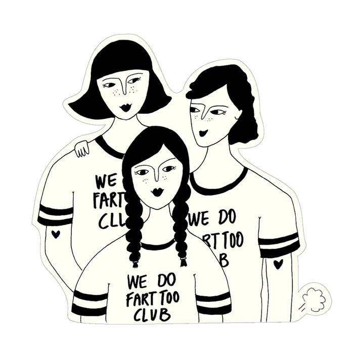 sticker vinyle fart club pour la vente par helen b