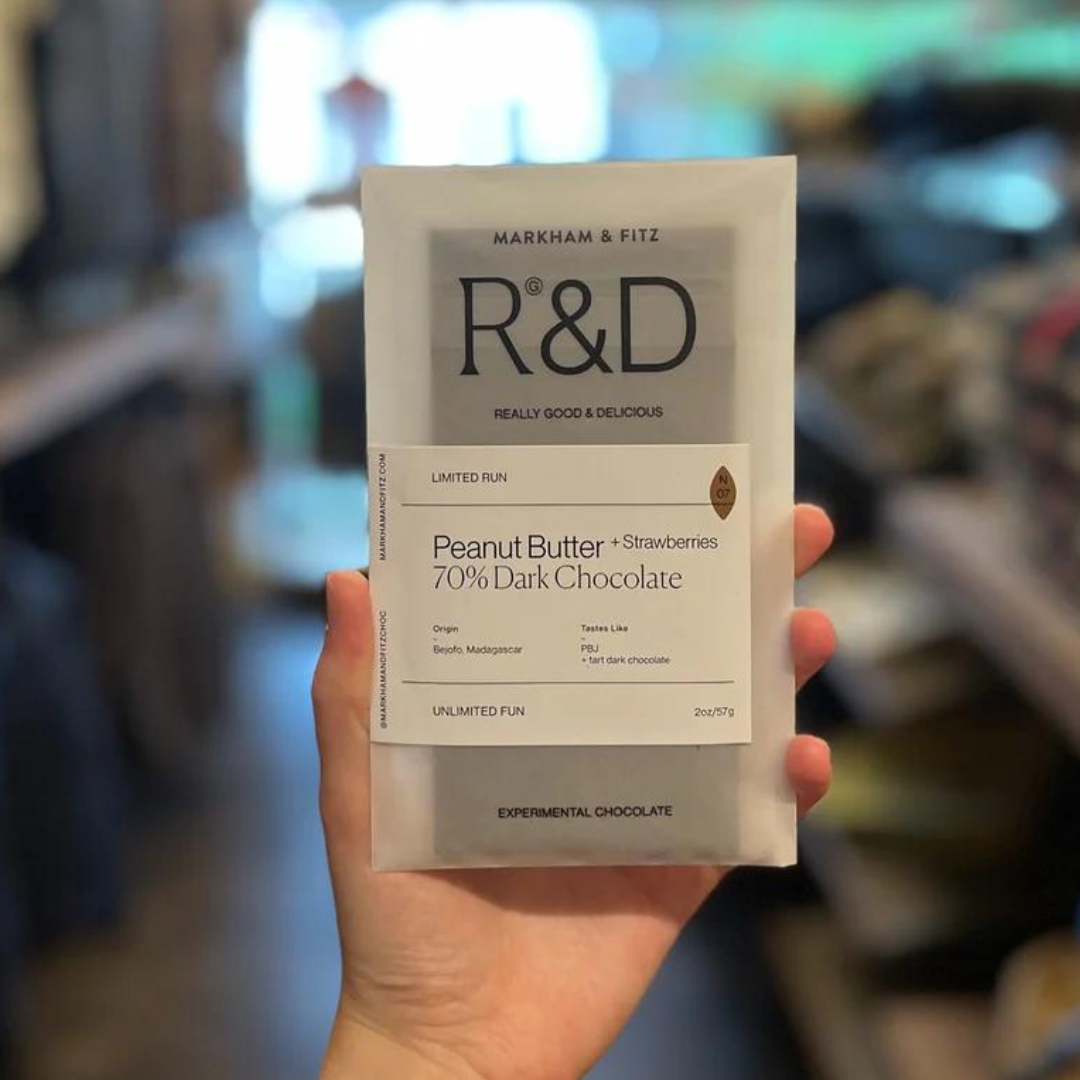 Markham & Fitz Chocolate - Wholesale Chocolate Bar - Peanut Butter & Strawberries Dark Chocolate 4