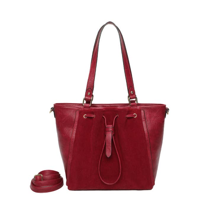 INES DELAURE - Wholesale Shoulder Bag - Women's - Two-material tote5