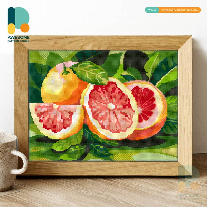 DS1034-120x162 Grapefrukt, Diamantmålningssats för wholesale av Awesome Pattern Studio