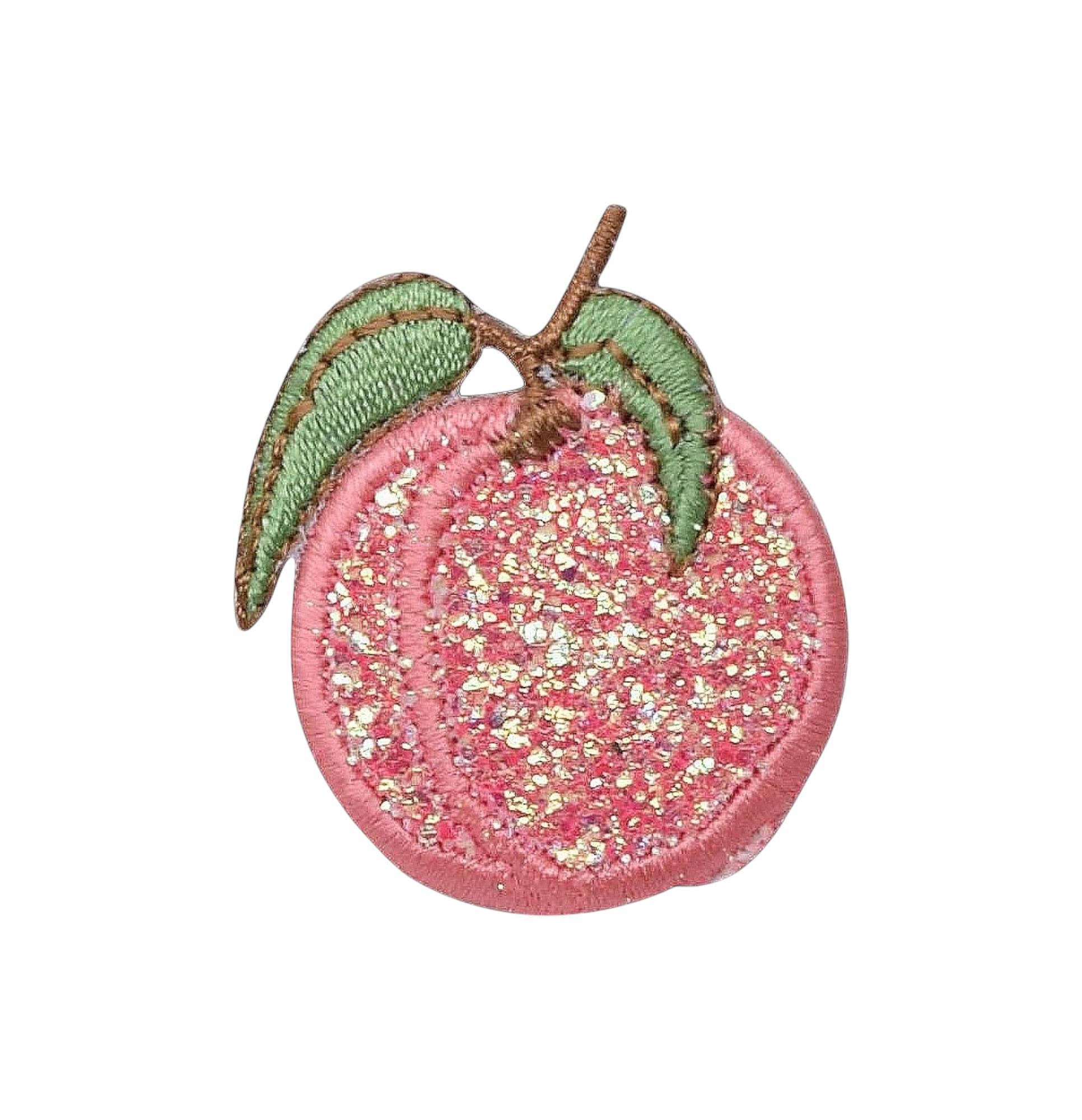 Wholesale Applique - Wholesale Patch - Peach - Glitter - Single - Shimmery Sparkle, Iron on Patch