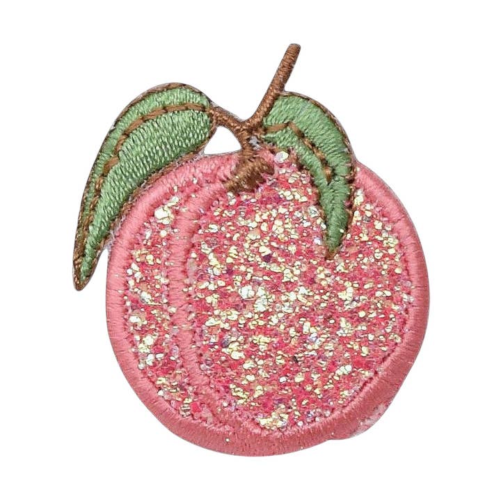 Wholesale Applique - Wholesale Patch - Peach - Glitter - Single - Shimmery Sparkle, Iron on Patch0