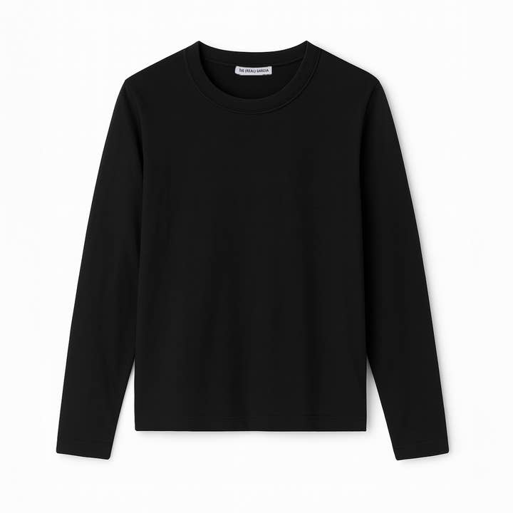 HEREN T-SHIRT MET LANGE MOUWEN VAN KATOEN EN KASJMIR ZWART en andere Black tee shirts wholesale inkopen. Gratis retourzendingen en een 60-dagen netto betalingstermijn op Faire.com trends op Faire.