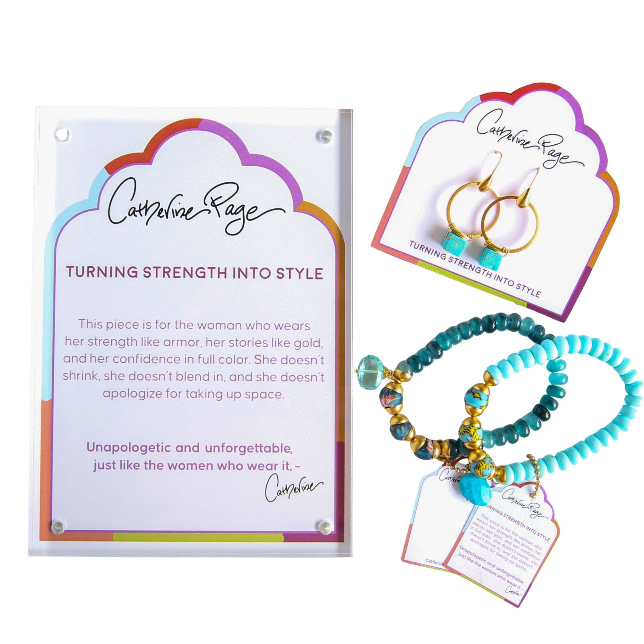 Catherine Page Jewelry - Wholesale Charm/Dangle Bracelet - Juno Gemstone Bracelet in Silver Pyrite5