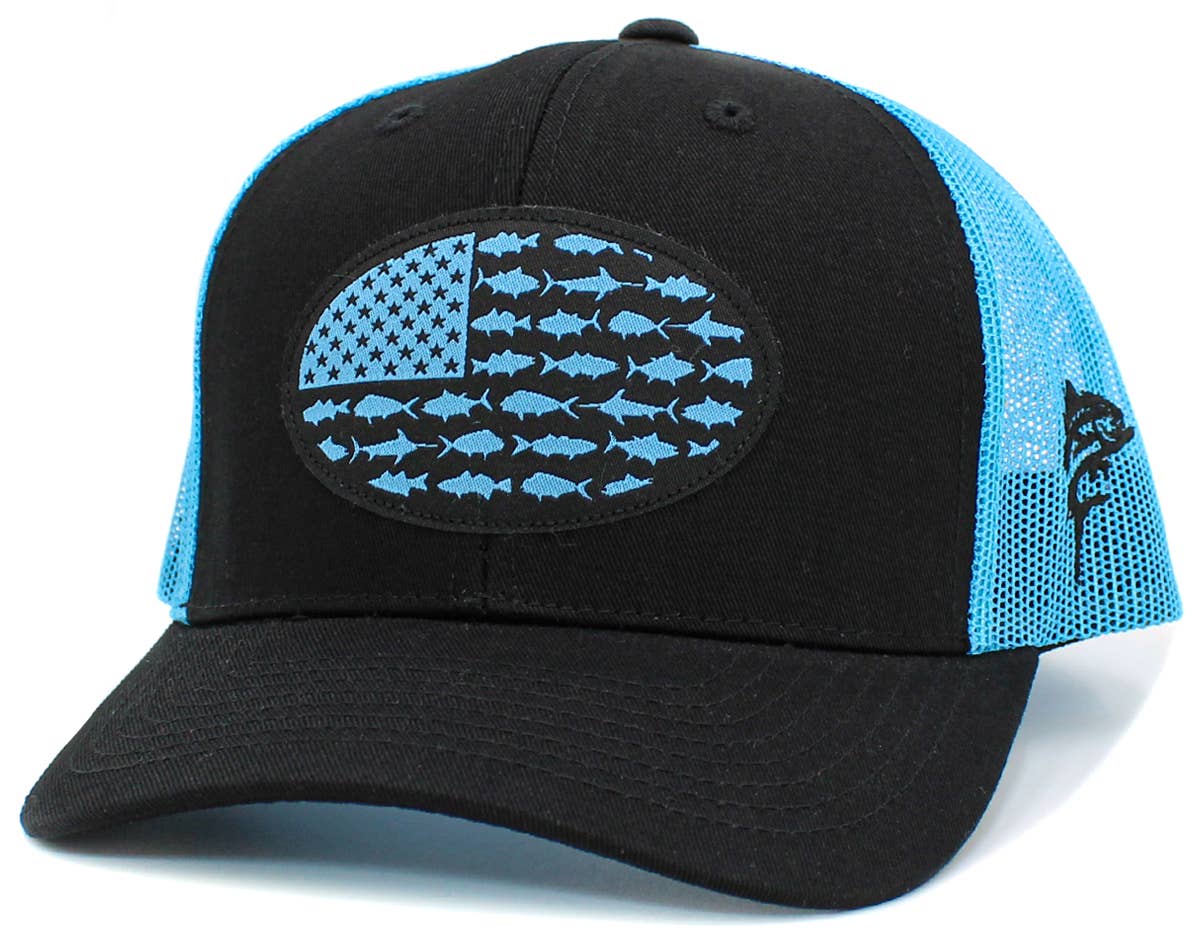 KBETHOS – wholesale Trucker hat – Unisex – USA Fish Flag Mesh Back Ballcap4