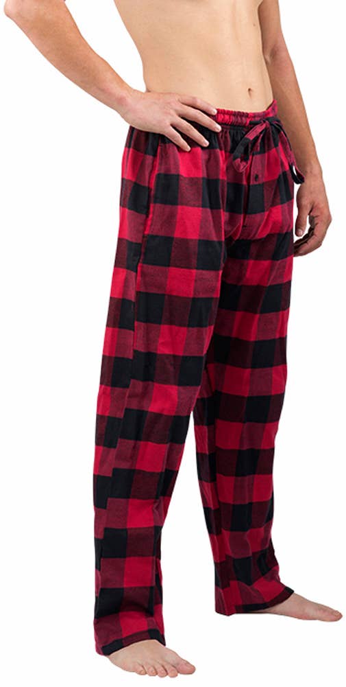 Eastern Off Price - Wholesale Sleepwear Bottom - Men's - Norty Men Flannel Pajama Pant 39975 Red Buffalo Plaid2