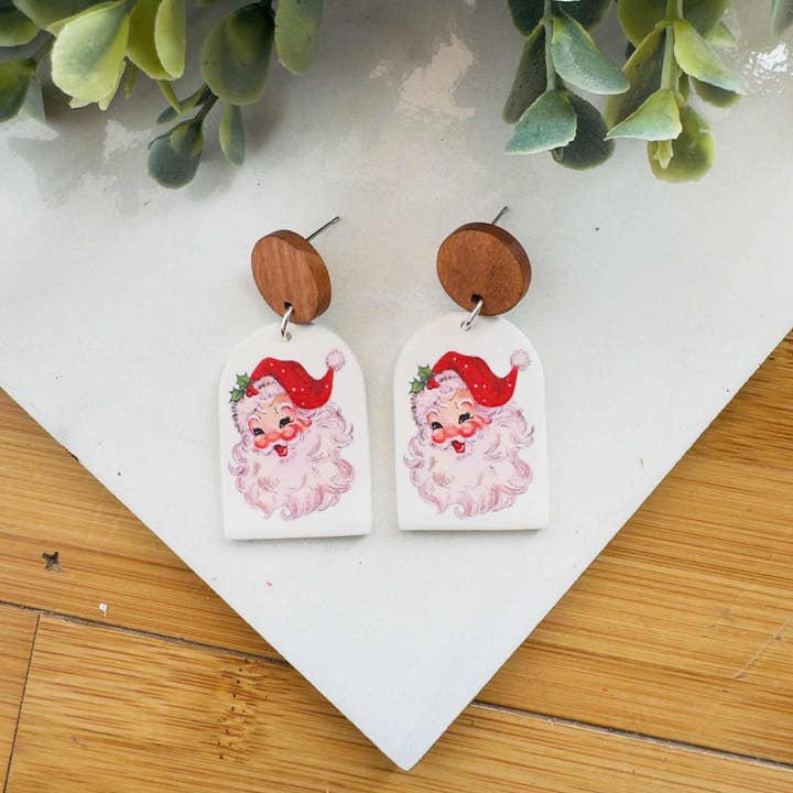 KBH CREATIONS - Wholesale Dangle Earrings - Vintage Christmas Unique Handmade Clay Earrings1