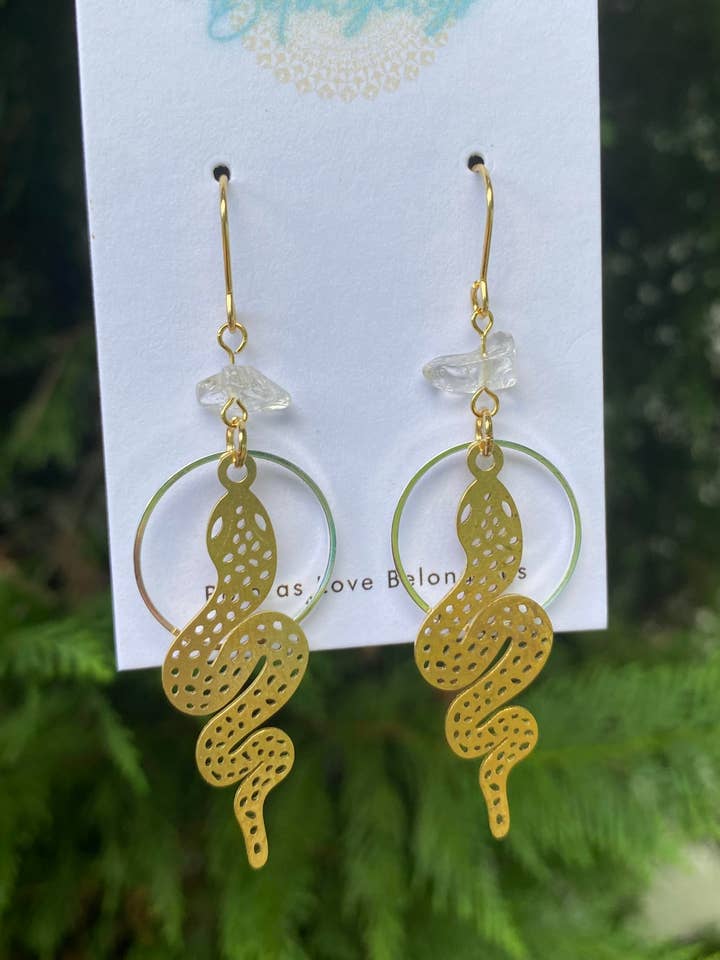 Snake Earrings for Witchy Store Jewelry Bohemian Shop Boho for wholesale by Bold as Love Belongings