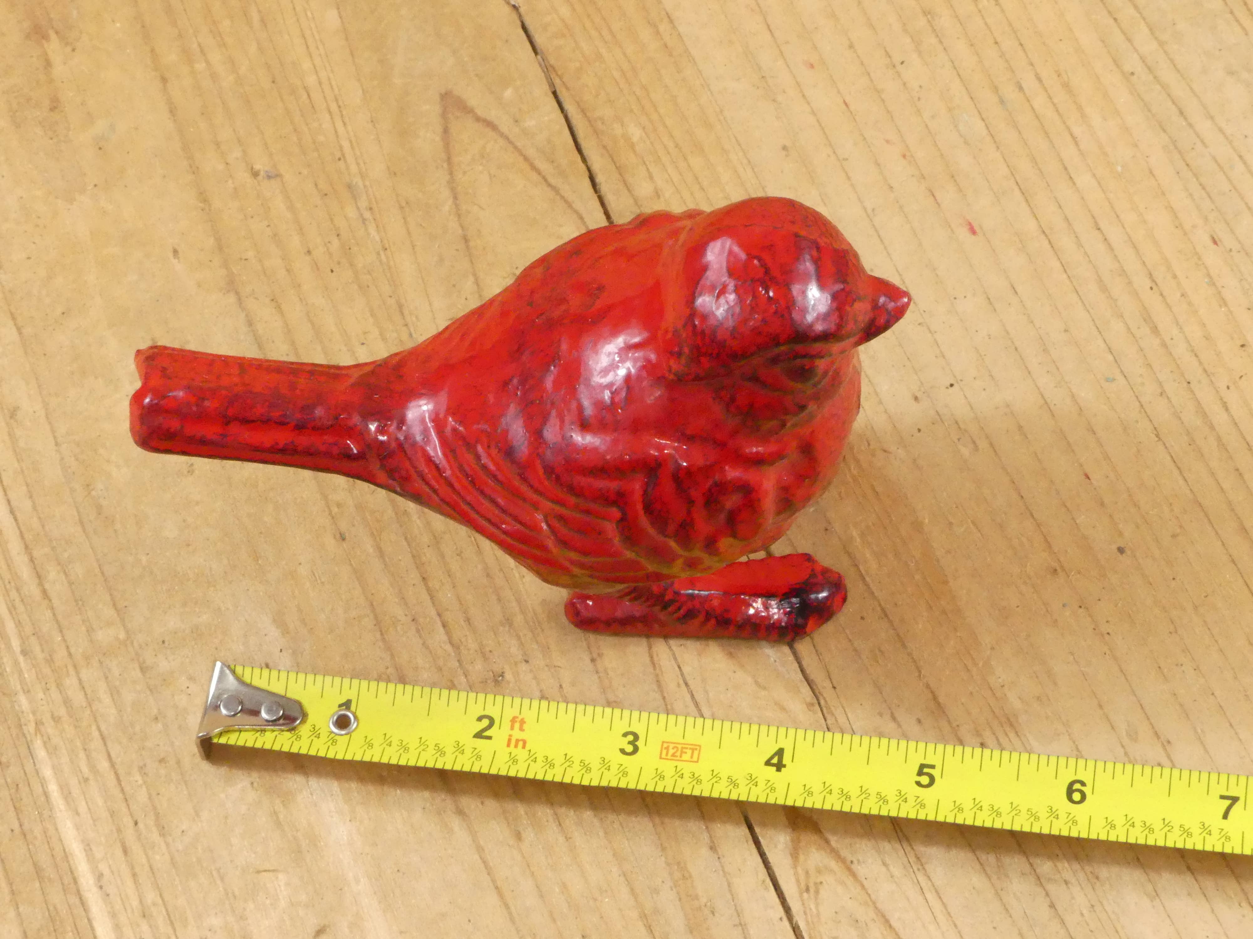 Midwest Craft House - Wholesale Decorative Figurine - CAST IRON RED BIRD FIGURE / CARDINAL4