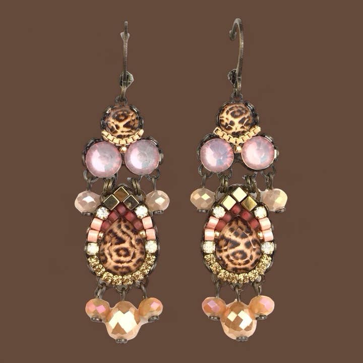 PANTHER SUMMER CRYSTAL EARRINGS for wholesale by melizijewelry