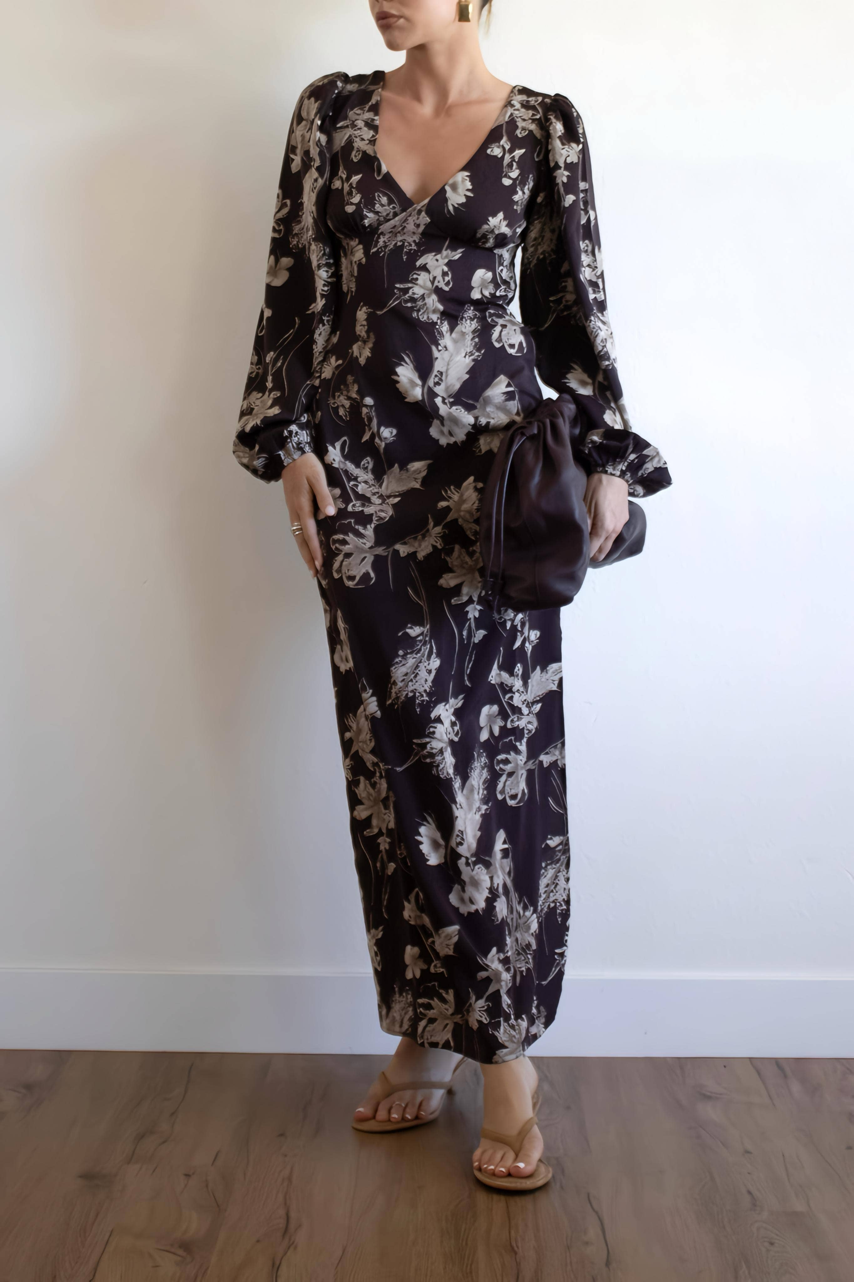 ACOA COLLECTION - Wholesale Dress - Women's - LACE UP BACK MIDI DRESS WITH SLIT1