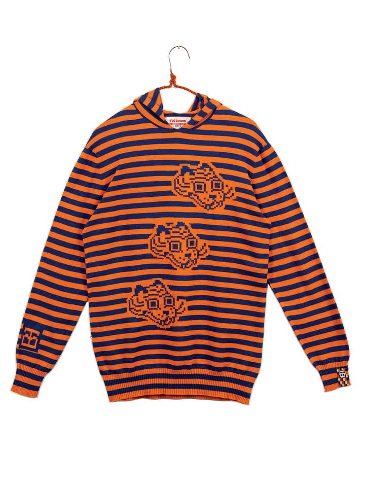Sweat à capuche léger à rayures Tigerbob // Crépuscule/Lanterne pour la vente par Tigerbob