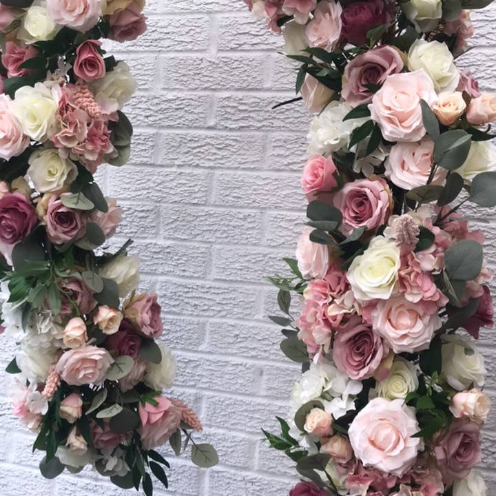 IVY CRUZ - Wholesale Bunting/Garland - Dusty Pink Flower Garland, Floral Garland, Wedding Garland