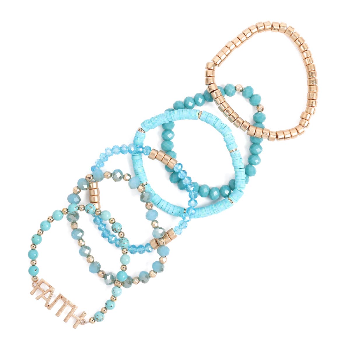 MYS Wholesale Inc - Vente Bracelets à breloques/pendentifs - Bracelet à breloques « Faith » en perles mélangées3