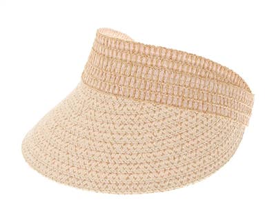 DNMC - Vente Visière – femme - Visière de soleil en paille chinée0