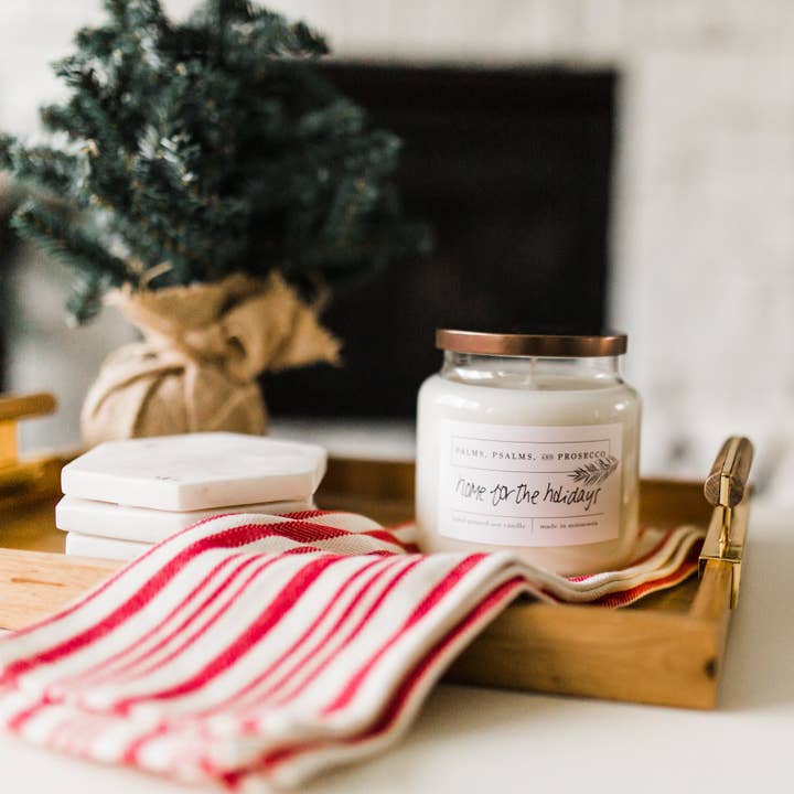Home for the Holidays Soy Candle for wholesale by Palms, Psalms, & Prosecco