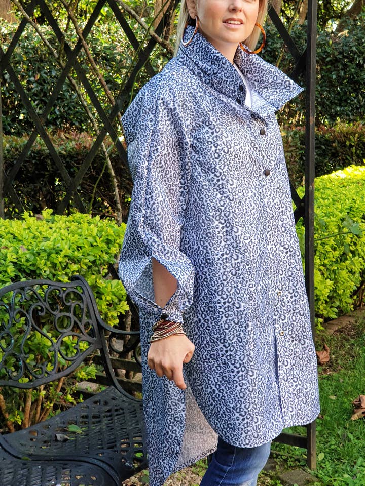 Impermeable estilo camisa Stanford Parka - Leopardo para venta al por mayor de Rosehip Design