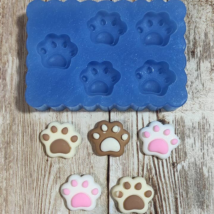 Serena Creazione di Serena Stampone - Wholesale Craft Supplies - Paw Print 5pcs 2cm in silicone for resin and plaster5