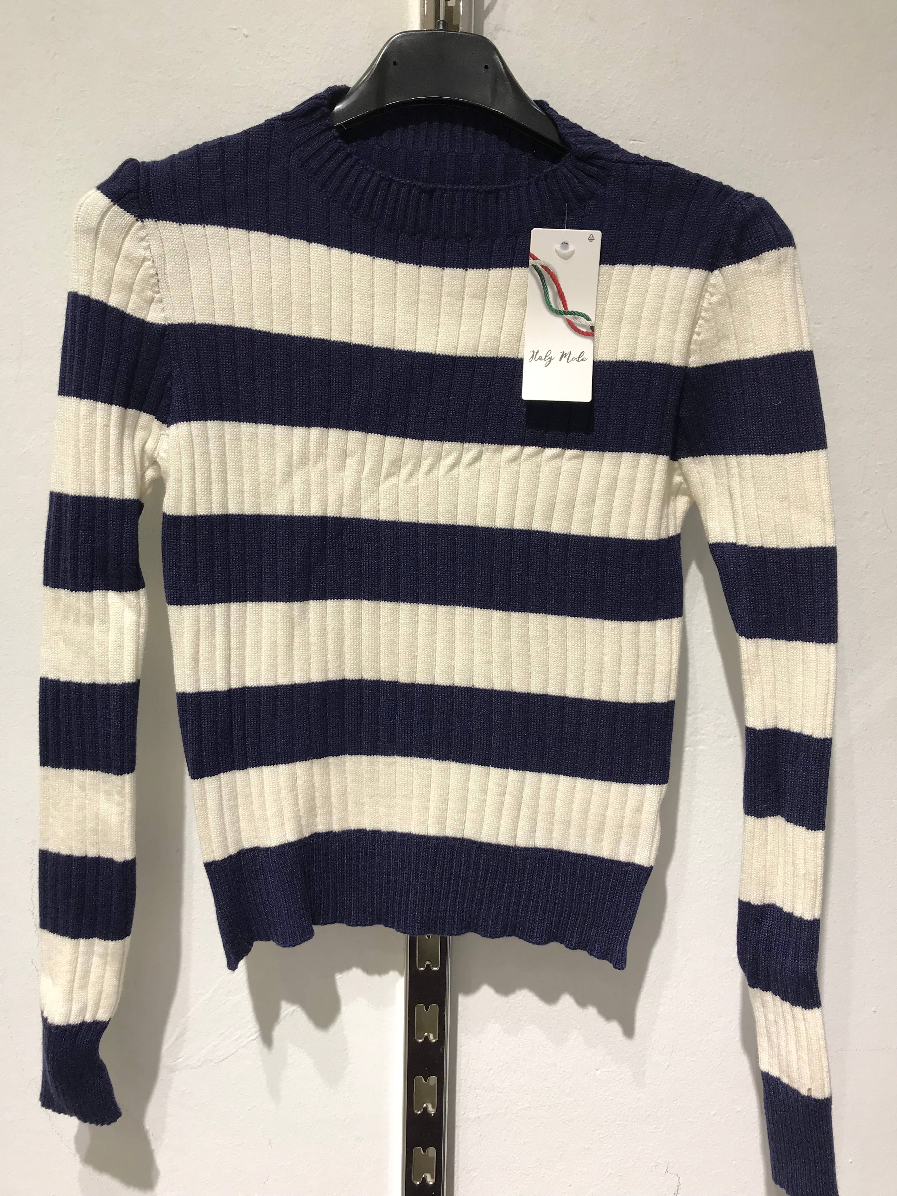 Only Yuan - Wholesale Knit Sweater - Women's - ref 24321 striped jersey5