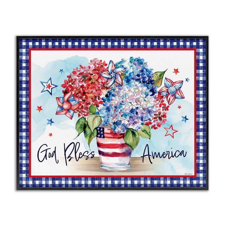 God Bless America Bouquet - Framed Wall Art for wholesale by Stupell Industries
