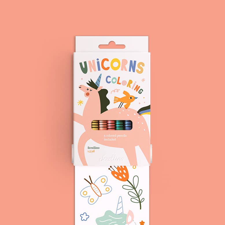 Scrollino - Vendita all'ingrosso Libro da colorare e attività - Bambini e neonati - Libro da colorare Scrollino unicorni1