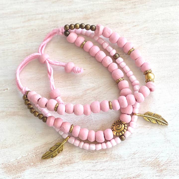 Pink Bead Bracelet for wholesale by Suksma