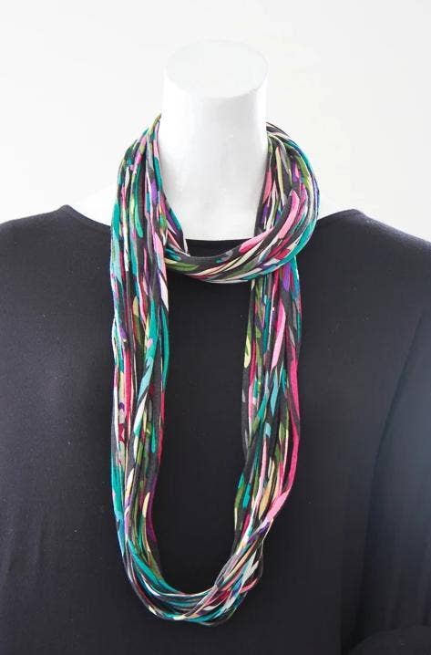 Necknots - Wholesale Scarf - Women's - Scarf or Necklace in Multi-colored print 'Paint Party'3