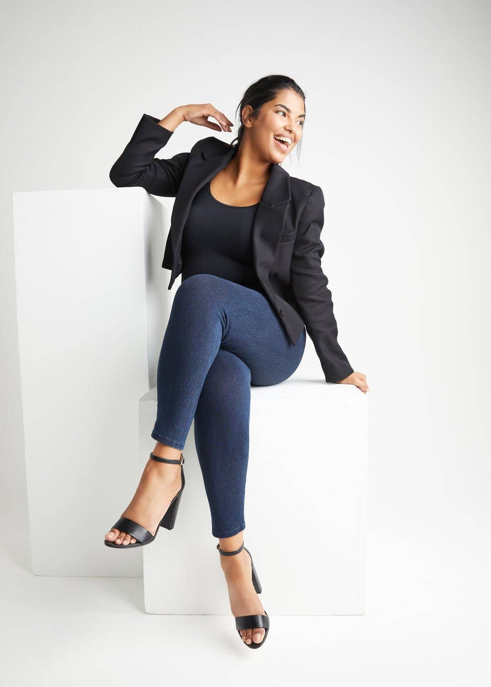 Yummie - Wholesale Fashion Leggings - Women's - Denim Shaping Legging  - Plus Sizes Available5