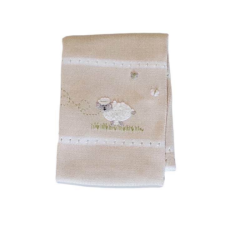 Melange Collection - Wholesale Bedding Blanket - Kids & Baby - Lamb Baby Blanket - Ecru