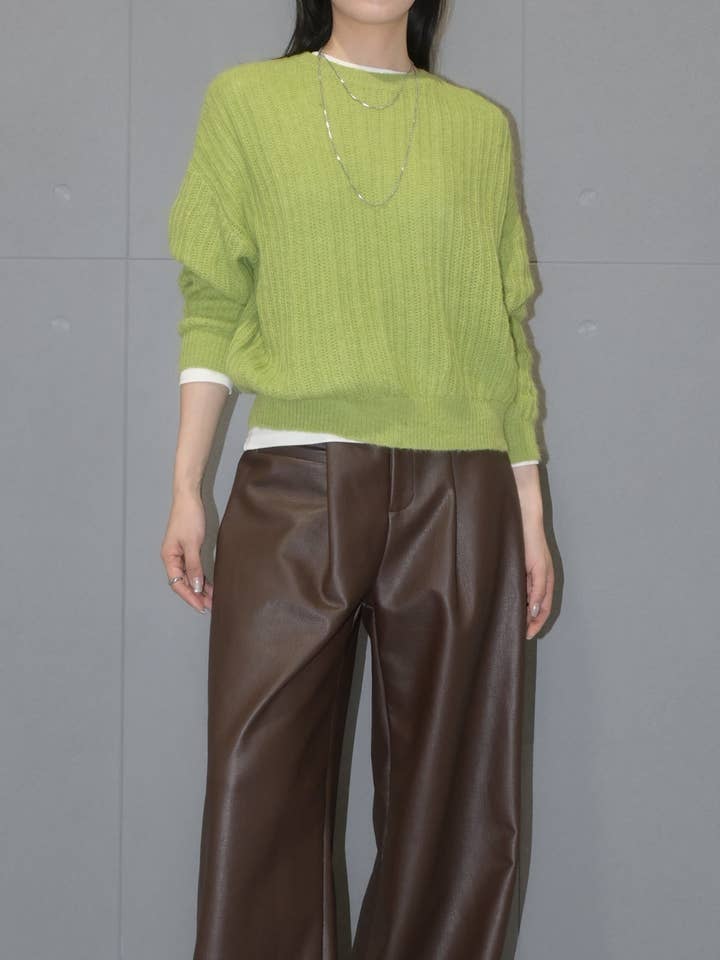 Camisola de Lã com Gola Redonda por atacado de Blanc.Noize