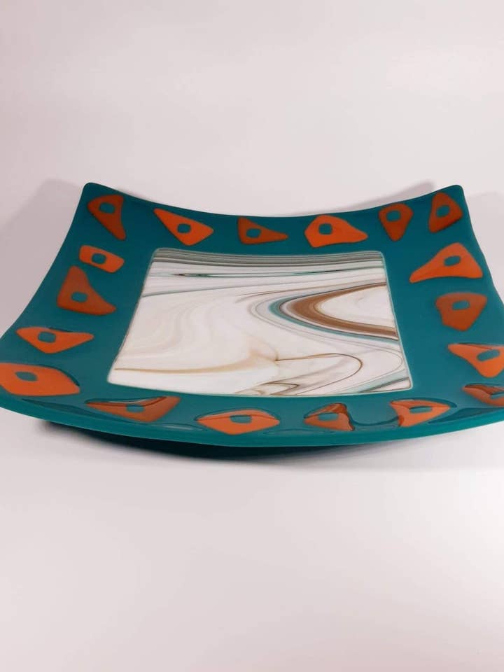 Travessa de vidro Saturno Dream por atacado de Glasstopia