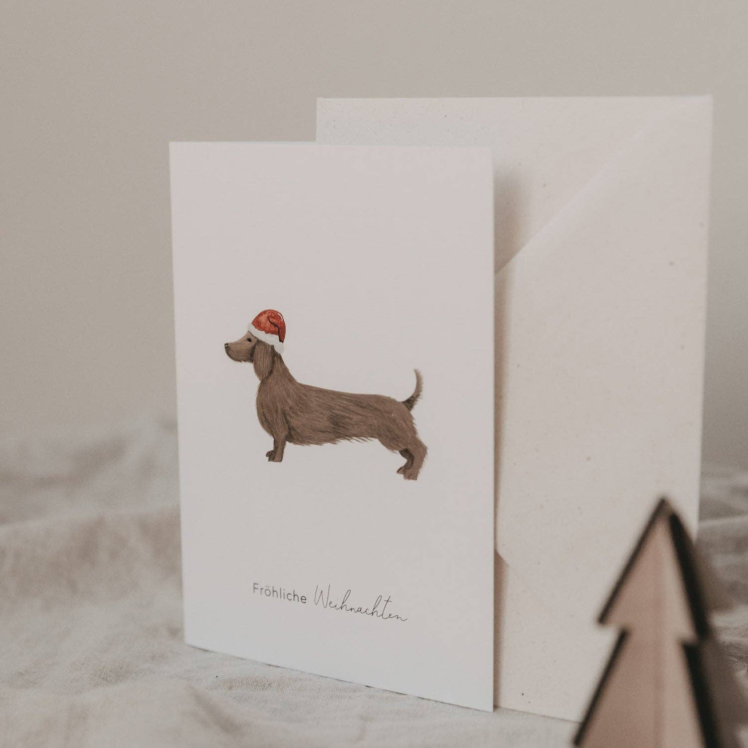 Eulenschnitt - Wholesale Christmas Card - Folded Card Christmas Dachshund (PU = 10 pcs.)4