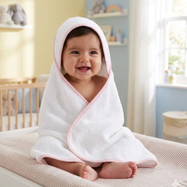Hooded Baby Towel Absorbent Super Soft Matching Washcloth for wholesale by Veluda