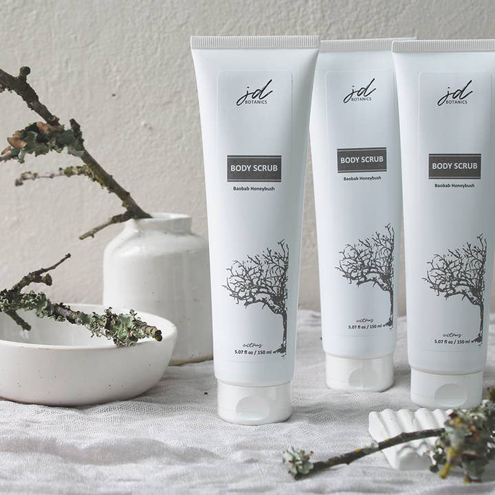 JDBotanics - Vente Gommage/exfoliant pour le corps - gommage corporel au baobab au charbon actif3