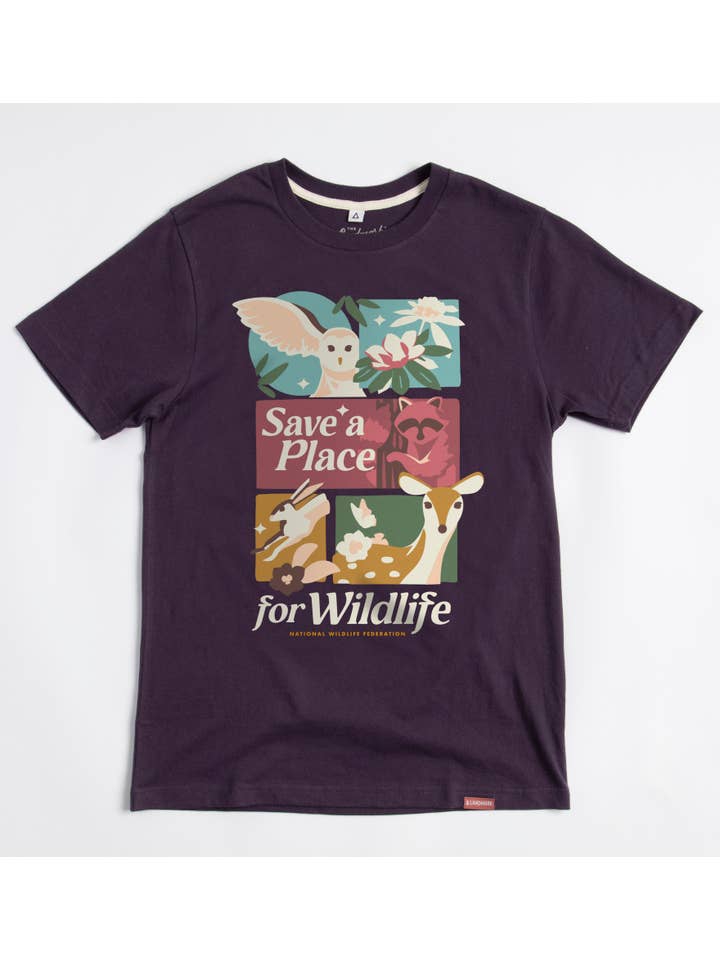 The Landmark Project - Wholesale Screen Printed T-Shirt - Unisex - Save a Place for Wildlife Unisex Short Sleeve Tee