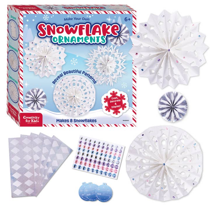Faber-Castell / Creativity for Kids - Wholesale DIY Craft Kit - Kids - Make Your Own Cutout Paper Snowflake Ornaments Kit for Kids