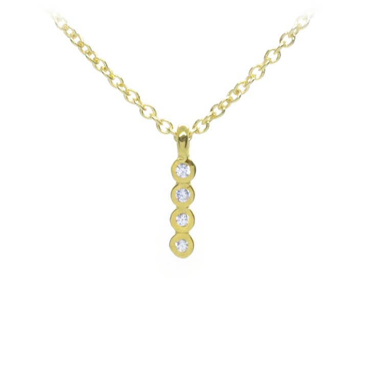 Cz Bar Necklace for wholesale by Plata