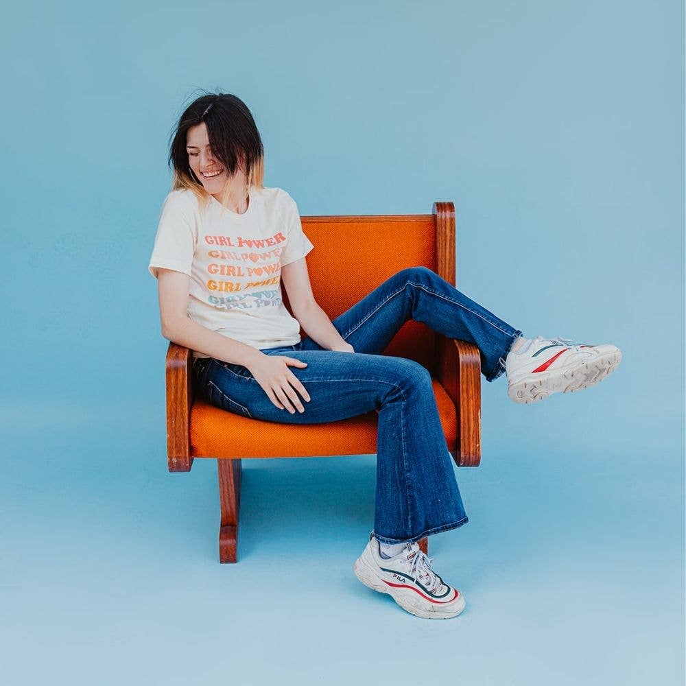 The Funnel Cake Tree - Wholesale Screen Printed T-Shirt - Women's - Pastel Rainbow Girl Power Graphic Tee1