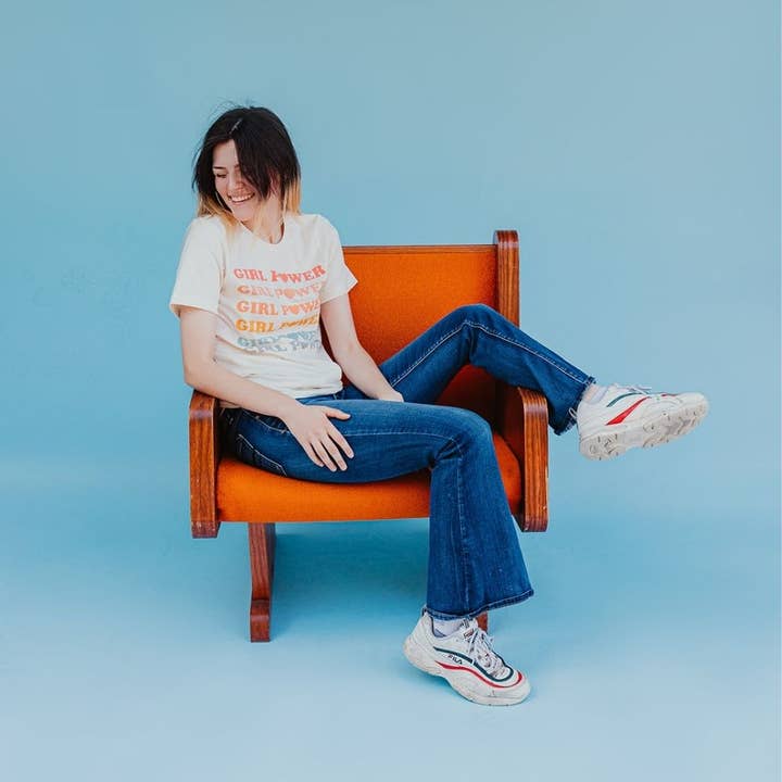 The Funnel Cake Tree - Wholesale Screen Printed T-Shirt - Women's - Pastel Rainbow Girl Power Graphic Tee1