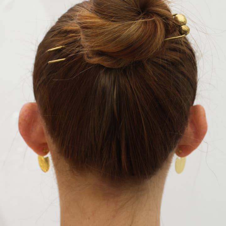 Rover & Kin - Wholesale Hair Pin - Raw Brass Bead Hair Pin4