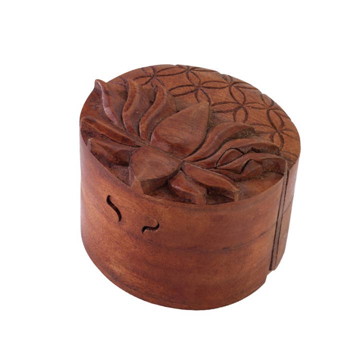 Benjamin International - Wholesale Decorative Box - Wooden Lotus Puzzle Box